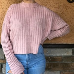 Pink flare long sleeve/sweater
